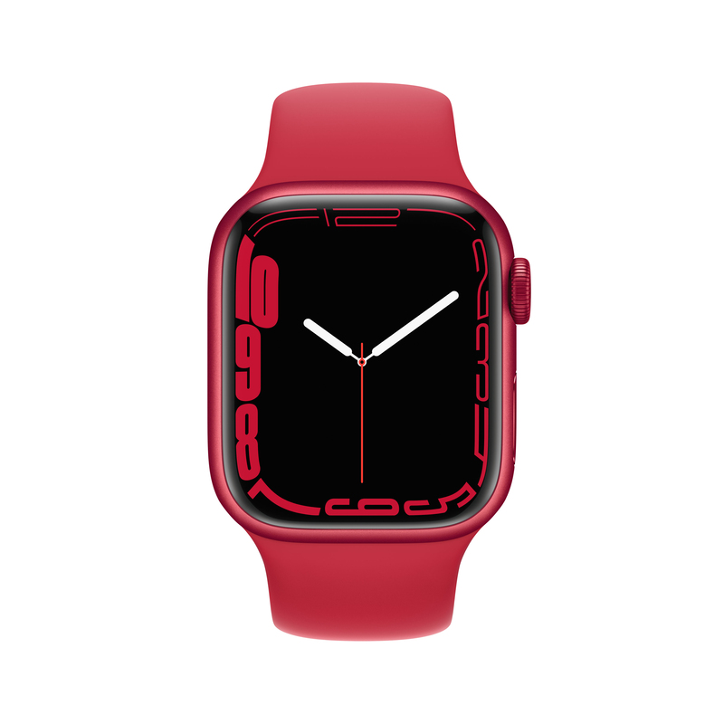 Apple Watch Series 7 GPS 41mm (Product) Red Aluminium Case with (Product) Red Sport Band