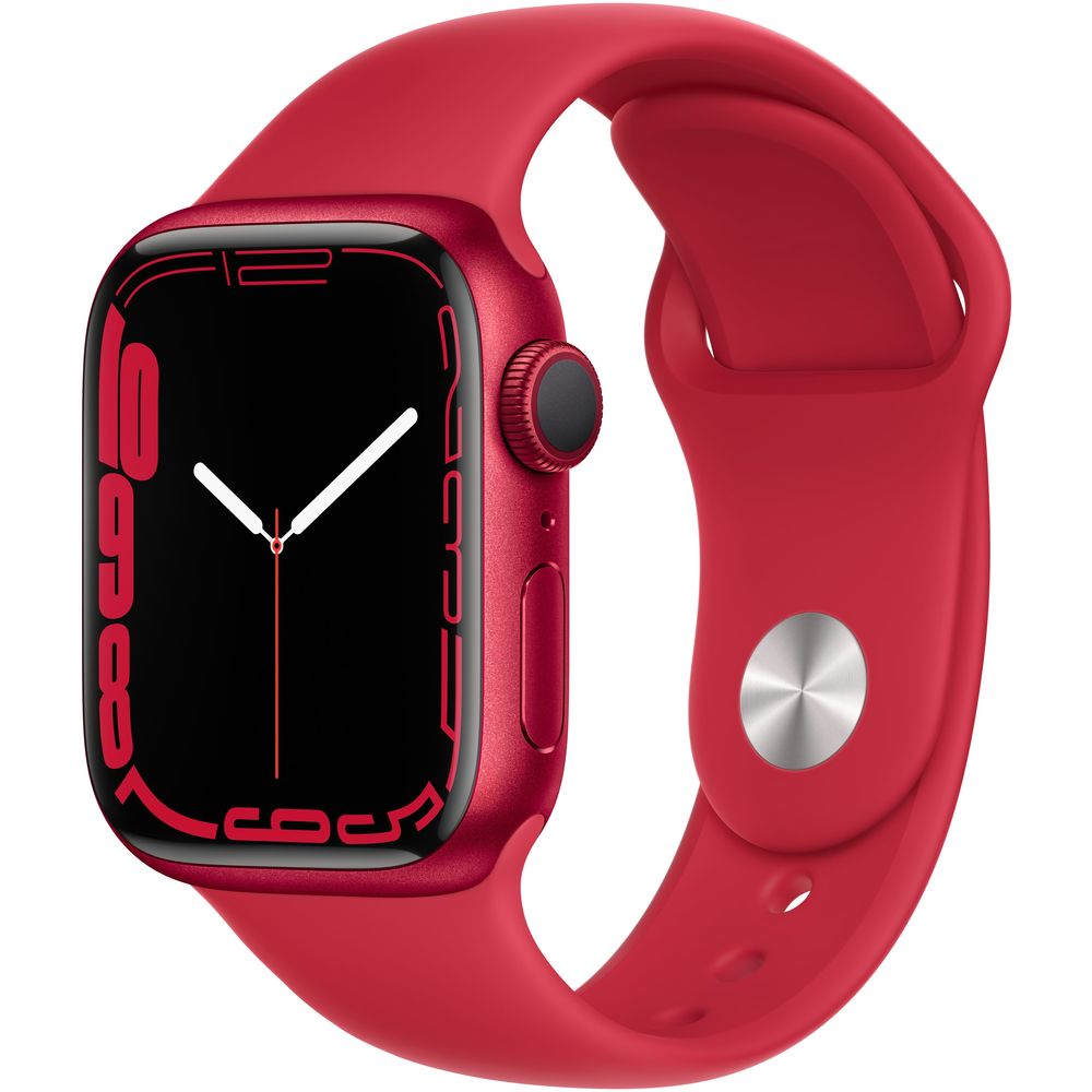 Apple Watch Series 7 GPS 41mm (Product) Red Aluminium Case with (Product) Red Sport Band
