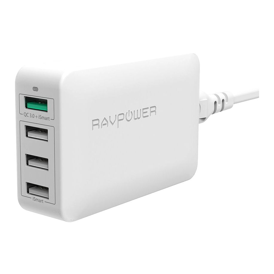 Ravpower Rp-Pc024 40W 4-Port Qc3.0 USB Charger(UK)-White