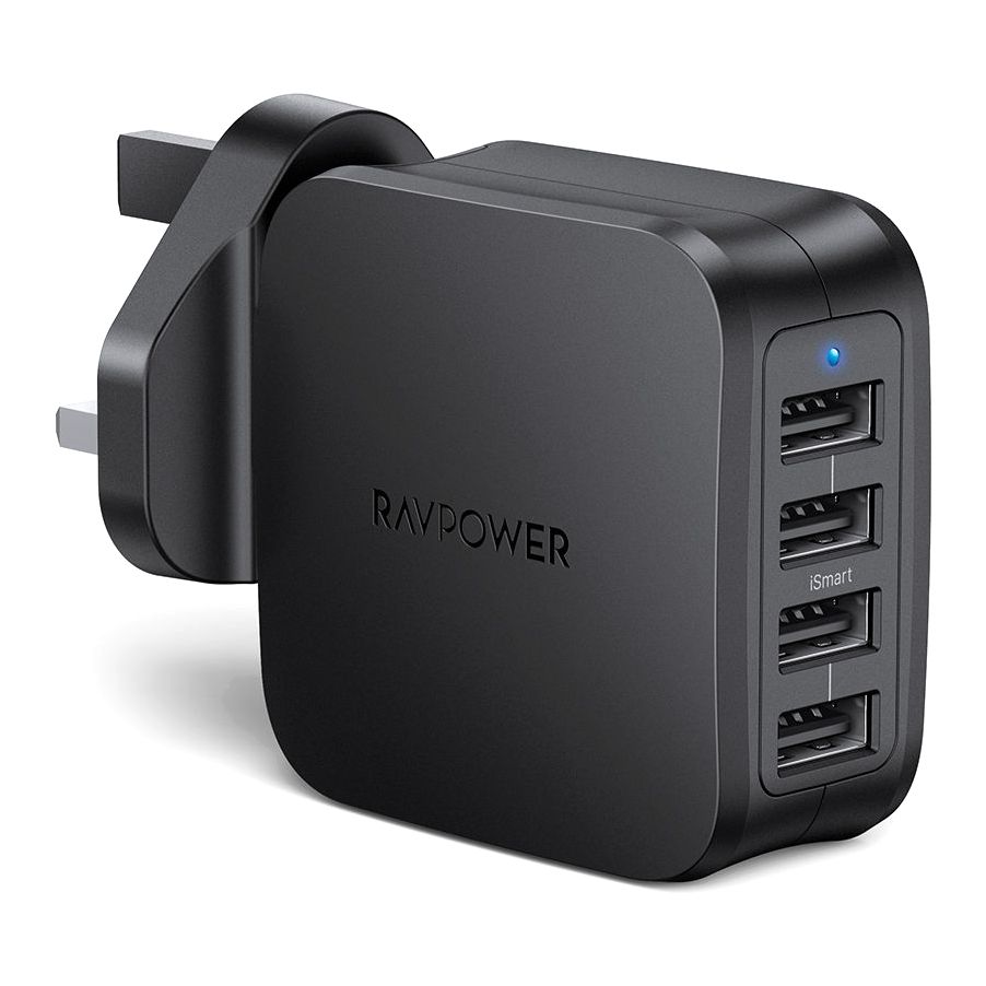 Ravpower Rp-Pc101Blk 40W 4-Port USB Wall Charger Black
