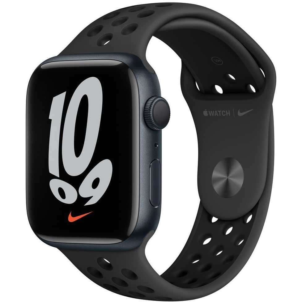 Apple Watch Nike Series 7 Gps 45Mm Midnight Aluminium Case With Anthracite/Black Nike Sport Band
