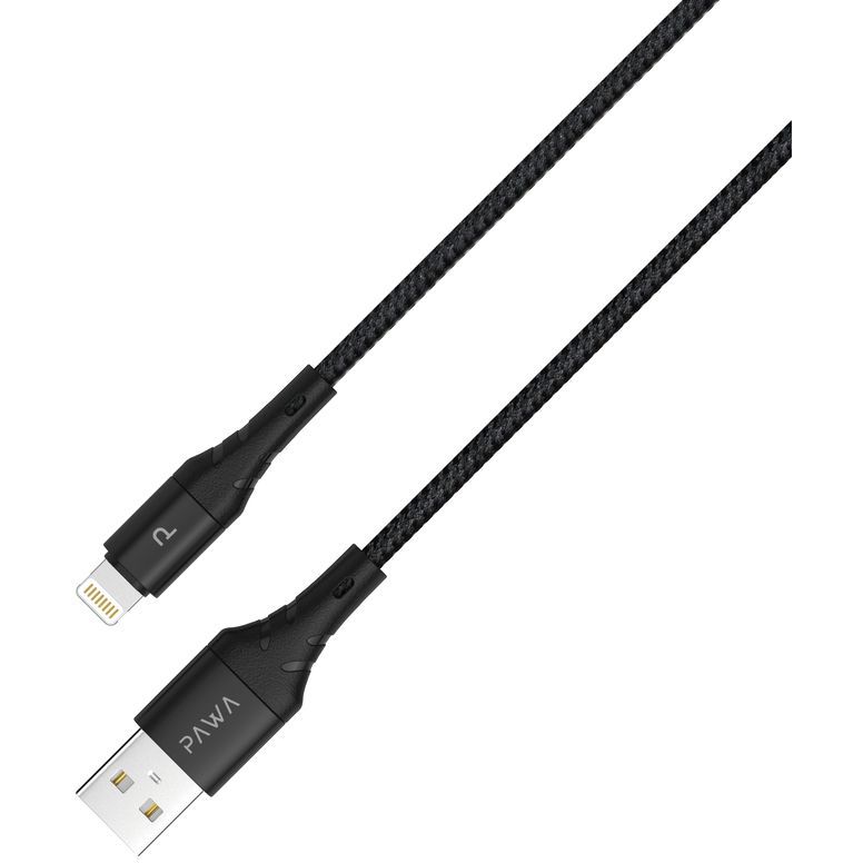 Pawa Braided Usba To Lightning Cable 2.4A 1.2M Black