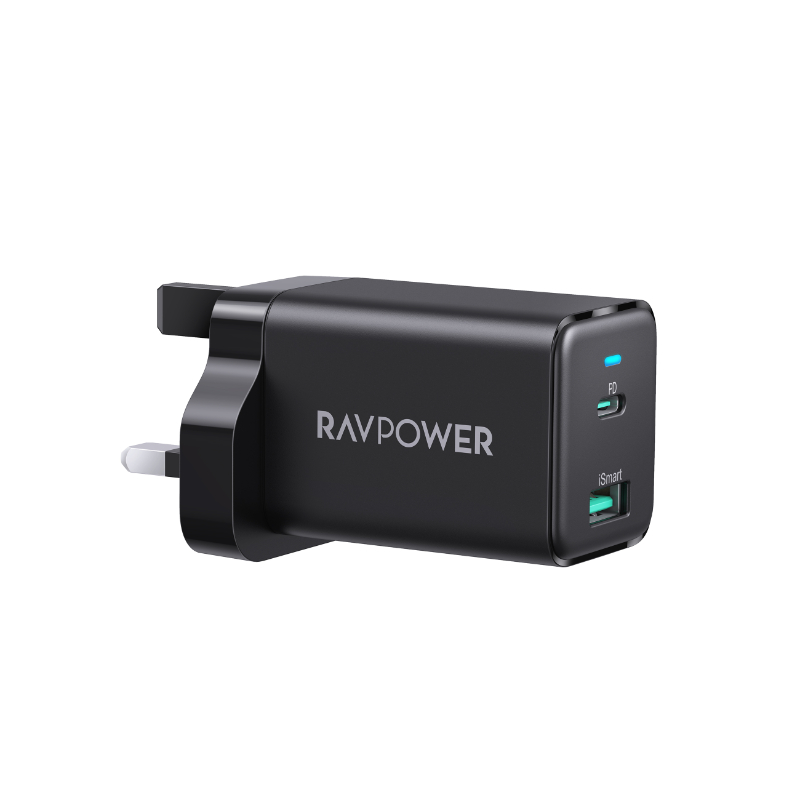 Ravpower Rp Pc171 Pd Pioneer 45W 2 Portwall Charger Uk Black