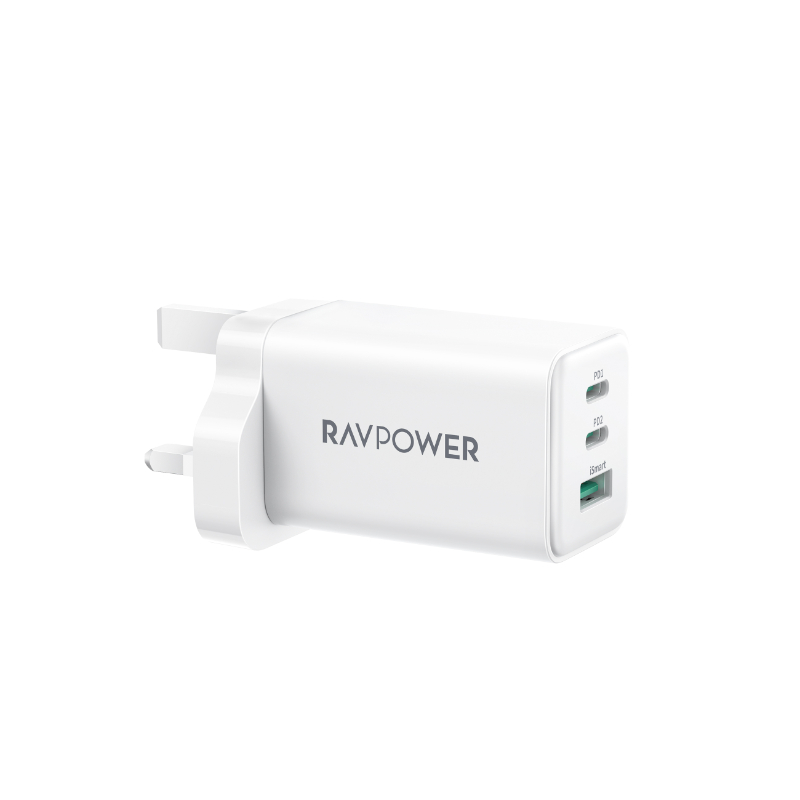 Ravpower Rp Pc172 Pd Pioneer 65W 3 Portwall Charger Uk White