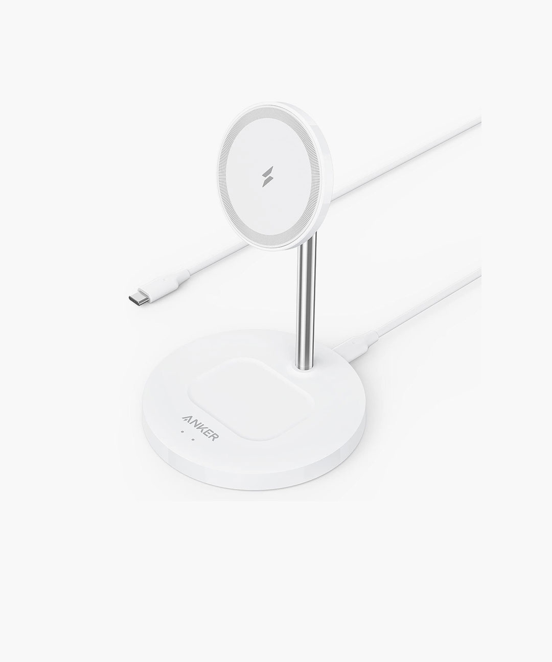 Anker Powerwave Magnetic 2-In-1 Wireless Charging Stand Lite – White