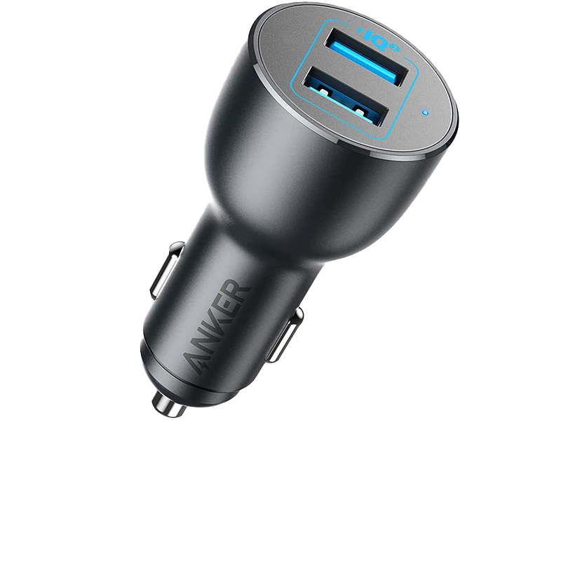 Anker Powerdrive Iii Car Charger With 2-Ports Usb Fast Charger 36W - Black