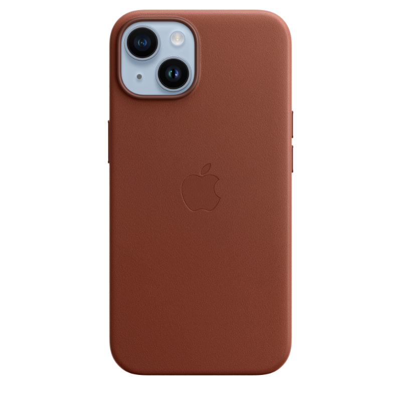 Apple iPhone 14 Leather Case with MagSafe Umber