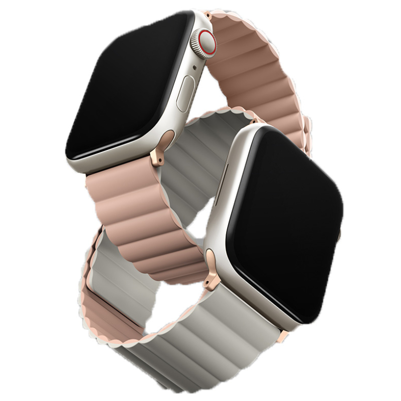 Uniq Revix Reversible Magnetic Apple Watch Strap 41/40/38Mm - Blush (Pink/Beige)