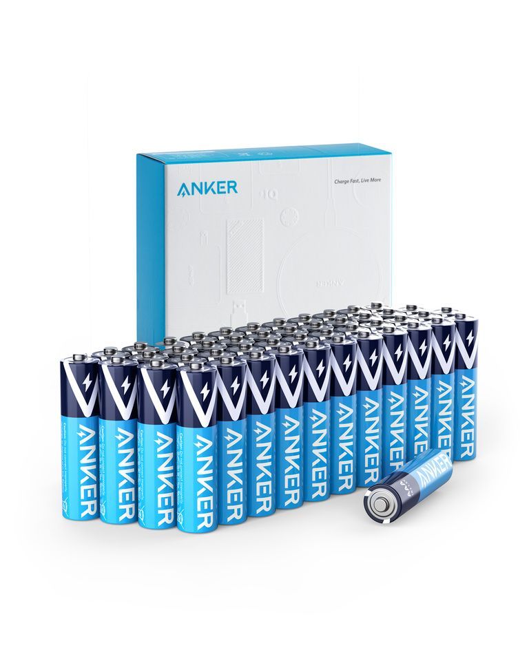 Anker Battery Alkaline Aaa Batteries 48Pack Blue