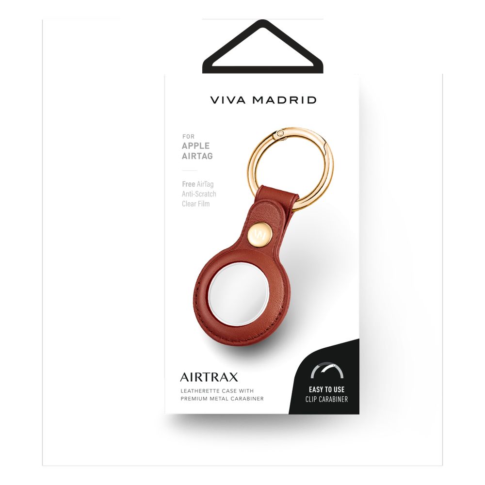Viva Madrid AirTag Key Chain - Airtrax (Pu) Amber