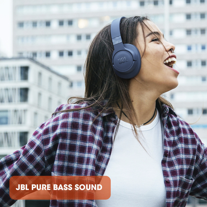 JBL Tune 710BT Wireless Over-Ear Headphones Blue