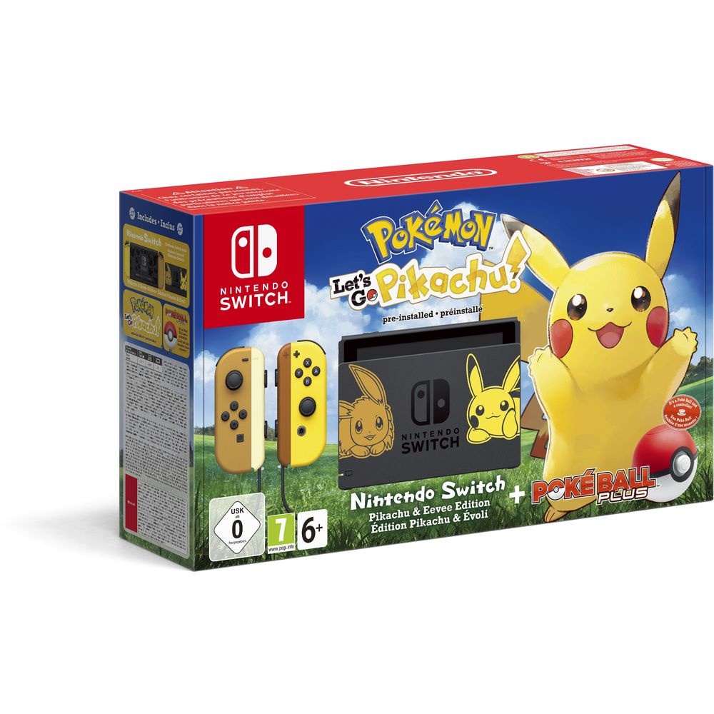 Nintendo Switch 32GB Pokemon Let's Go Pikachu Edition (Us) + Poke Ball Plus