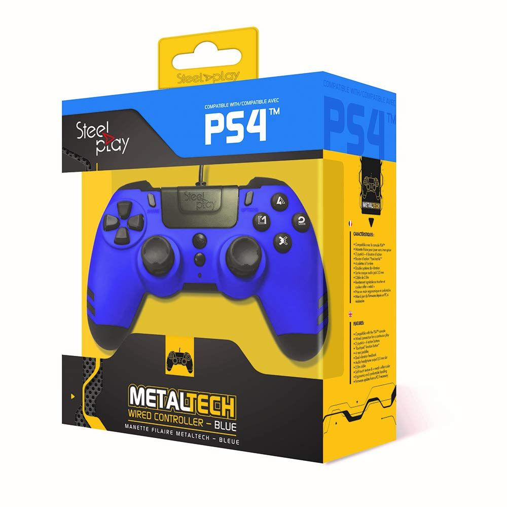 Ps4 Metaltech Wired Controller Blue