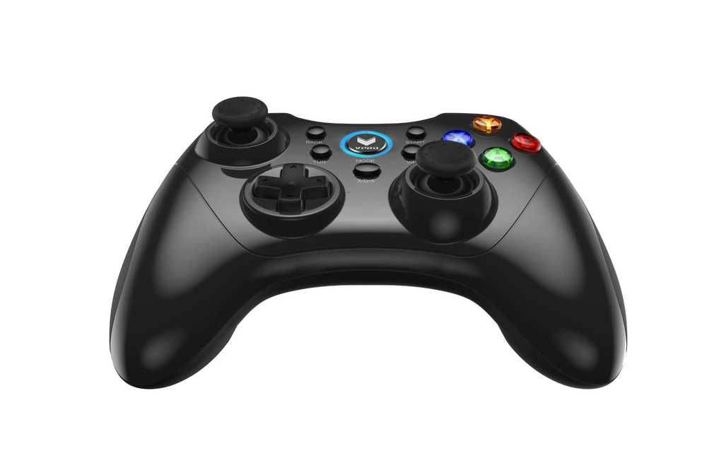 رابو لوحة تحكم للألعاب لاسلكية مع اهتزازاتجودة عالية لون أسود