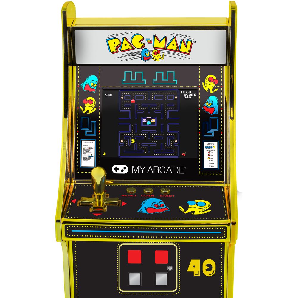 My Arcade 6.75 Inch Collectible Retro Pac.Man 40th Anniversary Micro Player Gold/Black