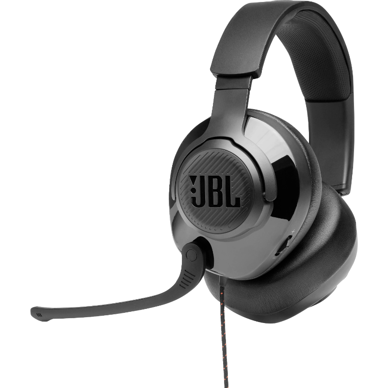 JBL Quantum 200 Wired Over Ear Gaming Headset With Flip Up Mic Black