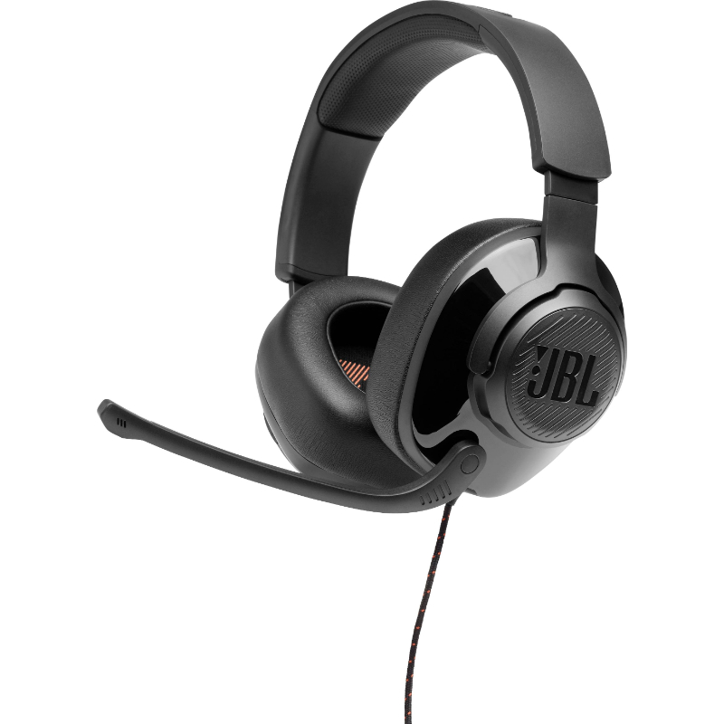 JBL Quantum 300 Hybrid Wired Over Ear Gaming Headset With Flip Up Mic Black