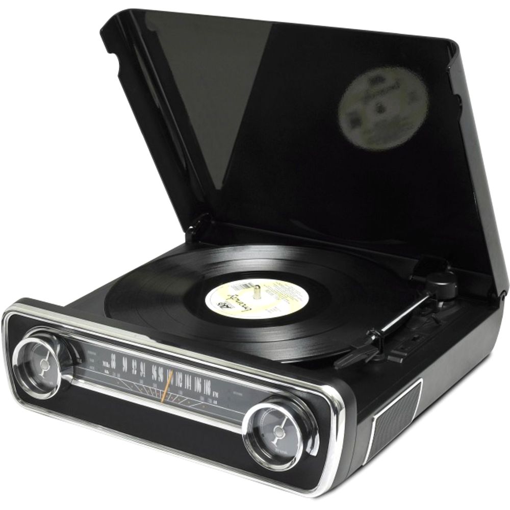 Ion Mustang Lp Black 4-In-1 Classic Turntable