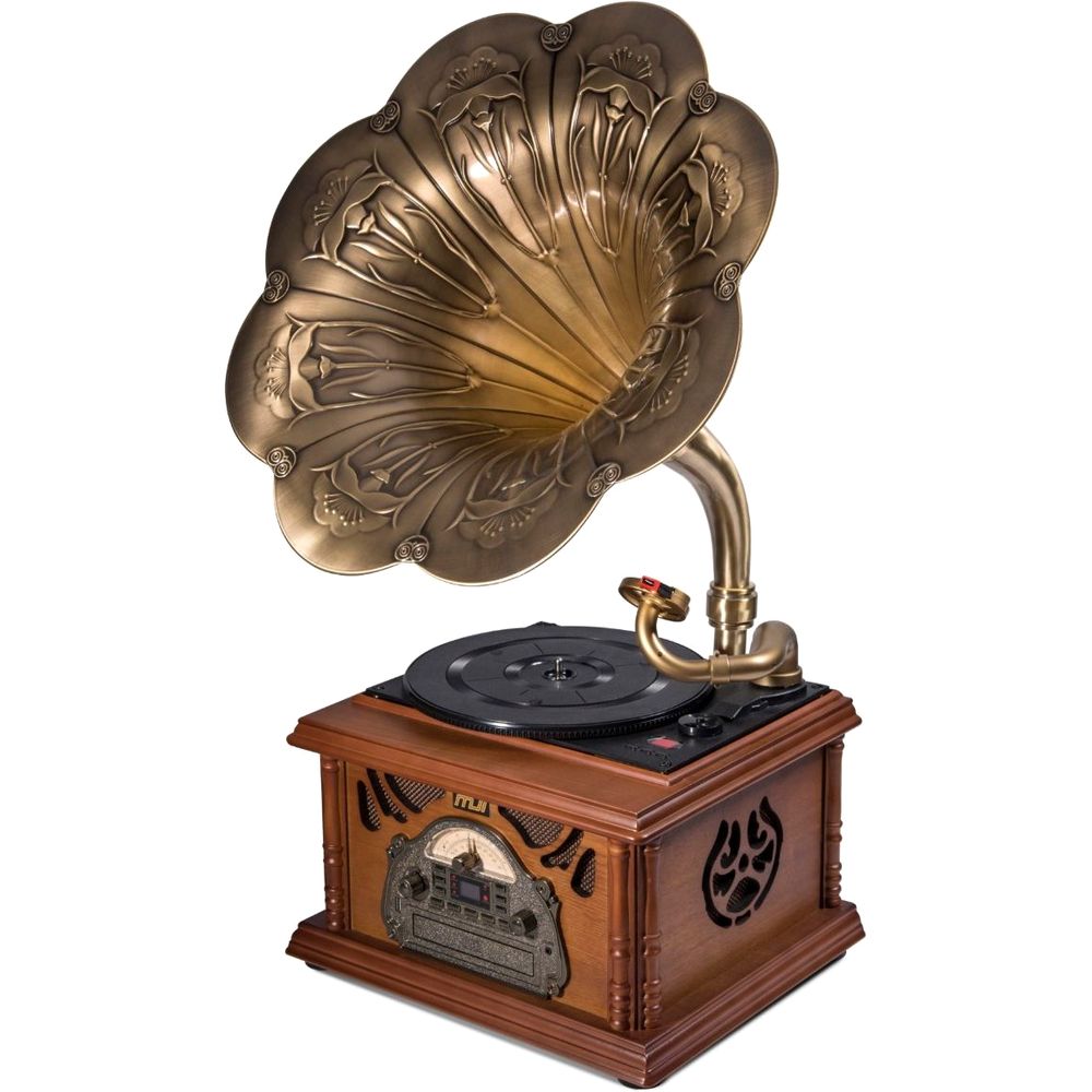 Mji Gramophone Retro Style All-In-One Vinyl/Cd Player