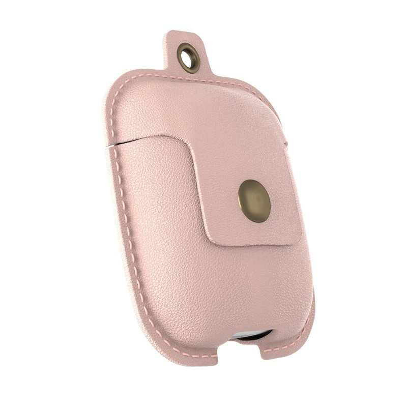 Woodcessories Airpod Leather Necklace Case Rose