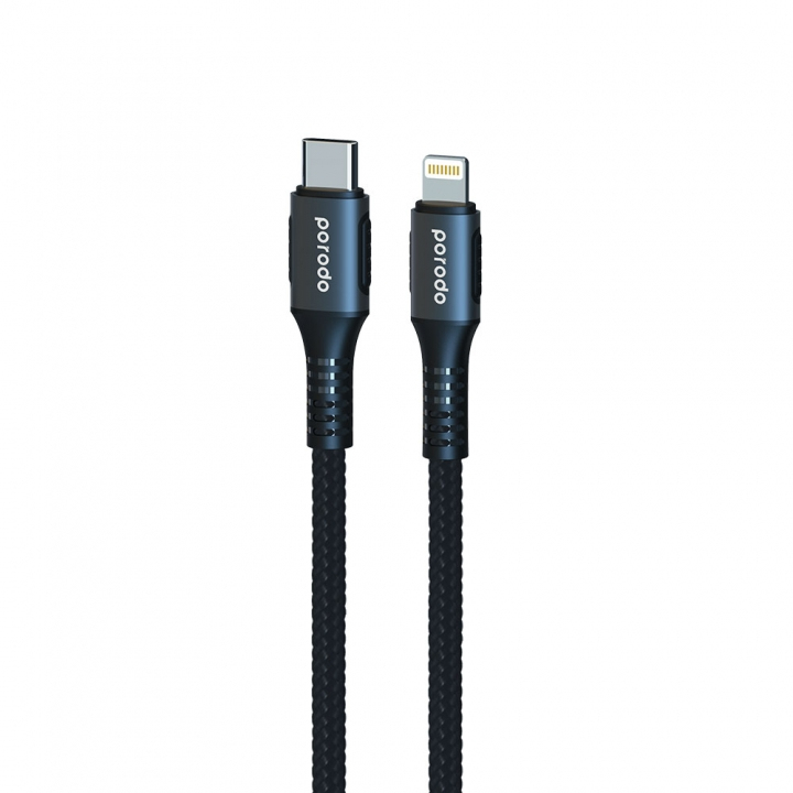 Porodo TypeC to Lightning Braided PD Cable 1.2m 3A Black