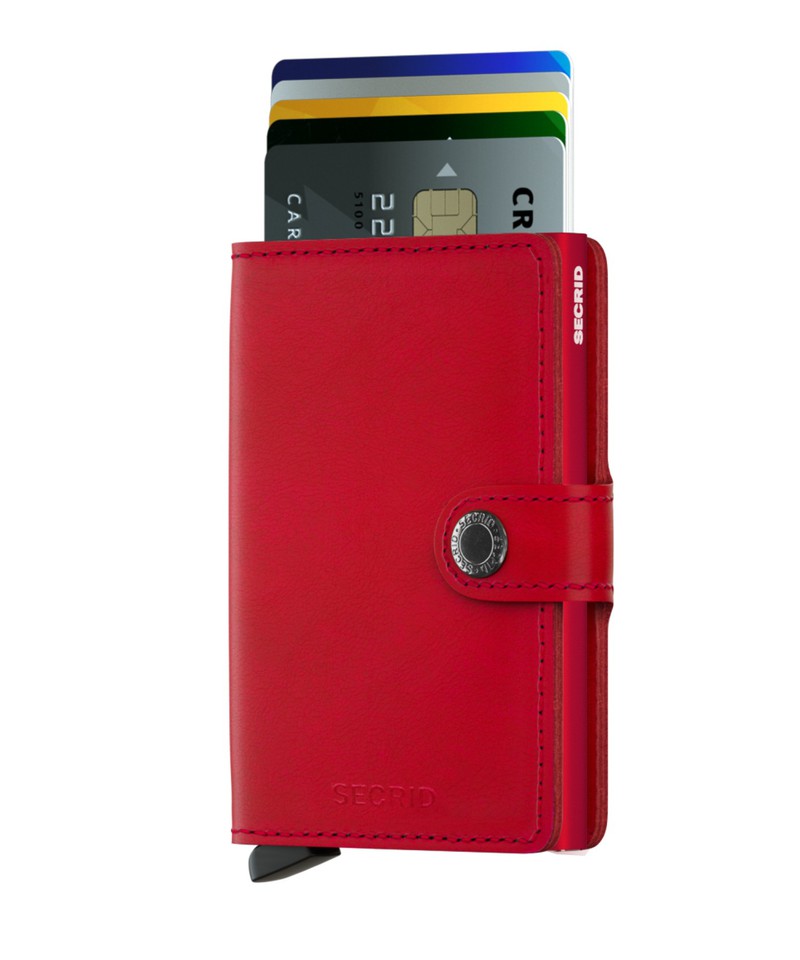 محفظة ميني واليت الأصلية من سيكريد باللون الأحمر الأساسي/ الأحمر