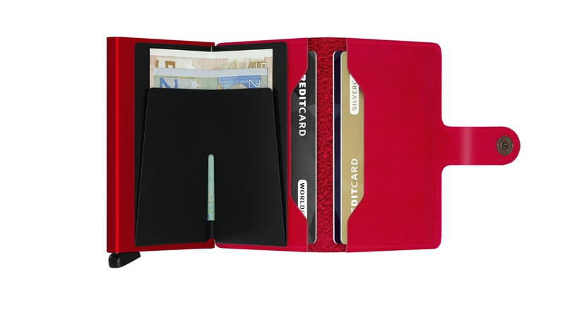 محفظة ميني واليت الأصلية من سيكريد باللون الأحمر الأساسي/ الأحمر