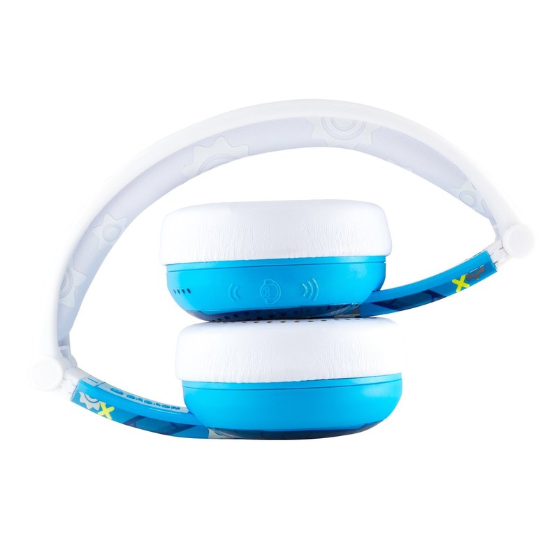 Buddyphones Wave Bluetooth Headphones Waterproof Robot Blue