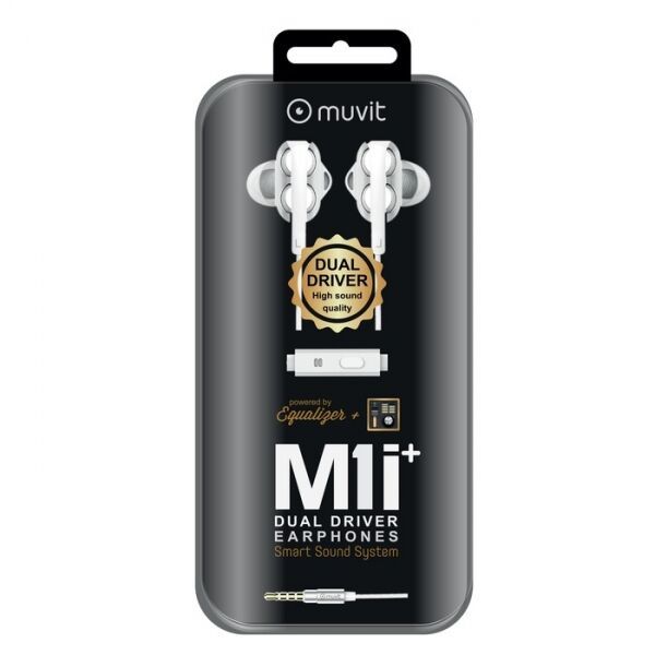 Muvit mll Dual Driver Premium Earphones Jack 3 5mm White