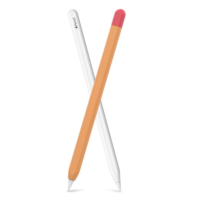 غلاف سيليكون بلون ثنائي الدرجة لقلم ابل من الجيل الأول والثاني غطاء من السيليكون، 1 غطاء سفلي من السيليكون