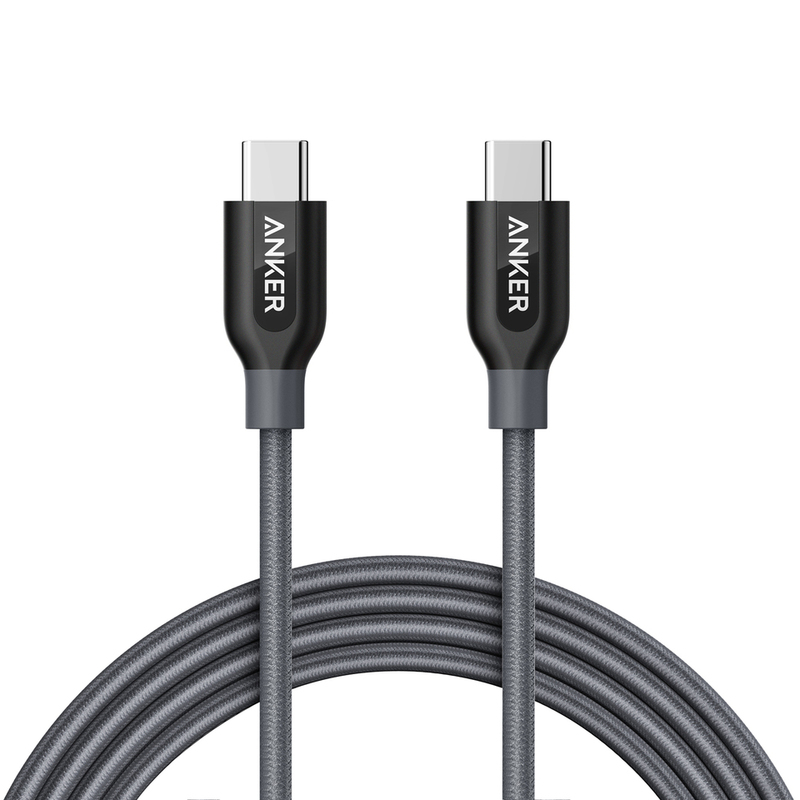 Anker A8187Ha1 USB Cable 0.9 M 2.0 USB C Black,Grey