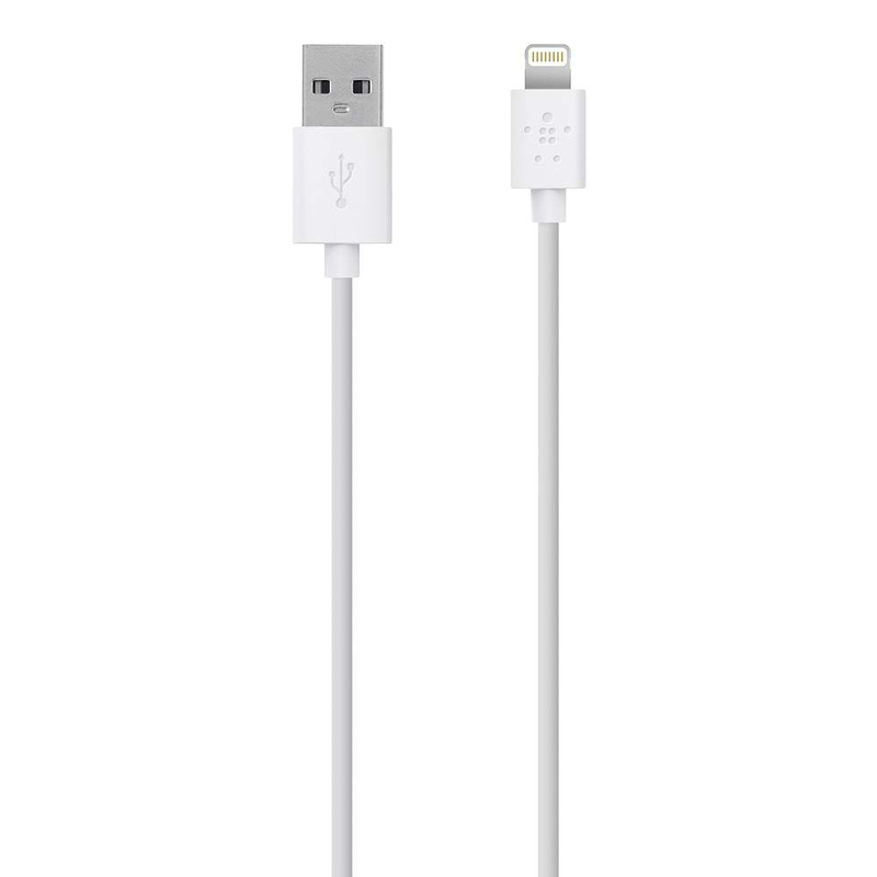 Belkin Sync/Charge 2.4A White Lightning Cable 3M