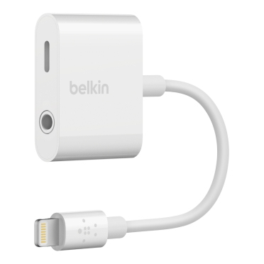 Belkin Rockstar 3.5 mm + Lightning Lightning White Cable Interface/Gender Adapter