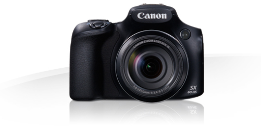 كاميرا كانون باور شوت طراز Sx60 Hs بريدج بدقة 16.1 ميجا بكسل 1/2.3 بوصة وجهاز استشعار cmos، لون أسود