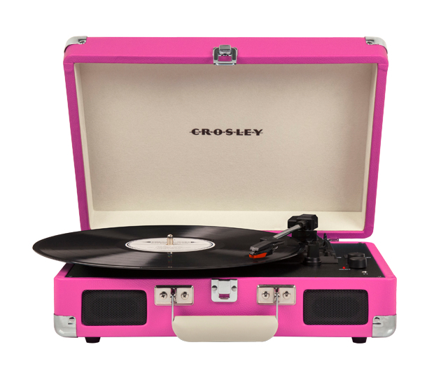 Crosley Cruiser Deluxe Pink Portable Turntable