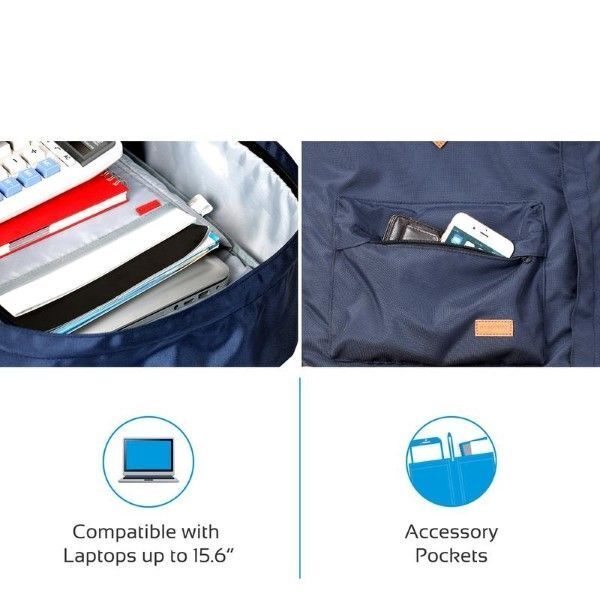 Promate Drake 2 Laptop Backpack Blue