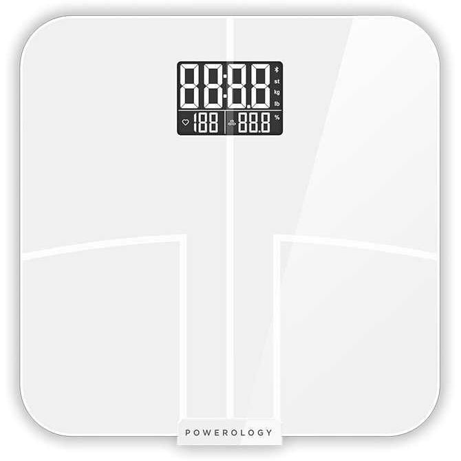 Powerology Smart Body Scale Pro With Advanced Features White