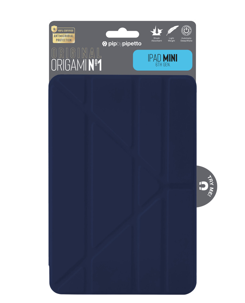 Pipetto Origami Folio Tablet Case For Ipad Mini 6 Dark Blue