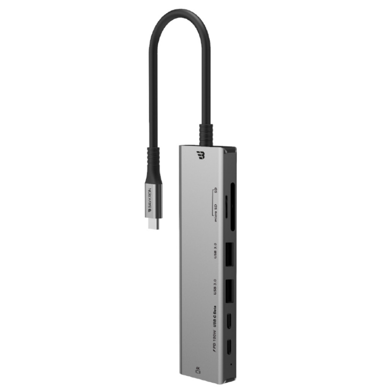 Baykron Usb-C Hub 7-In-1 With Card Reader And 100W Pd