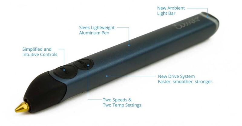 3Doodler Pen Create-Smokey Blue +2 Plastic Packs and Uk Plug