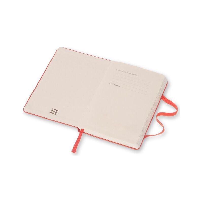 Moleskine Notebook Pocket RuLED Coral Orange Hard Cover