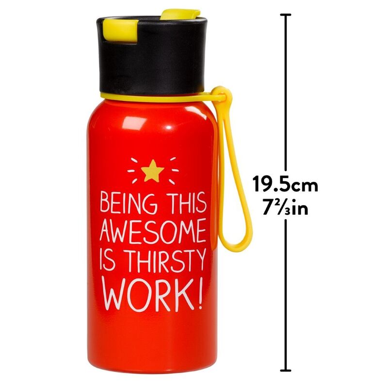 Happy Jackson Being This Awesome Is Thirsty Work Red Water Bottle 600ml