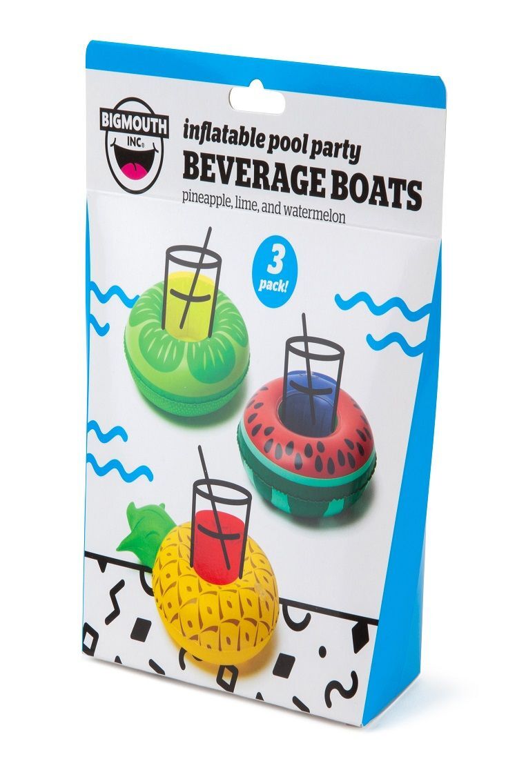 حامل مشروبات لحفلات حمام السباحة Bmdftr على شكل قارب قابل للنفخ: