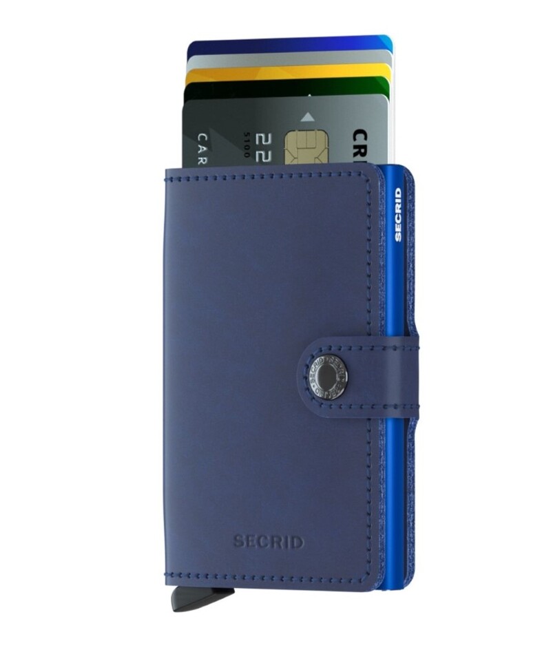 محفظة ميني واليت الأصلية من سيكريد باللون الكحلي/الأزرق