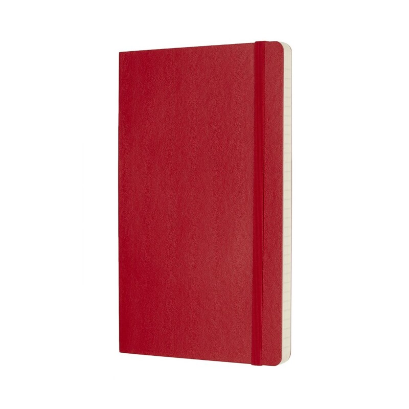 دفتر كبير مسطّر أحمر داكن غلاف مرن Qp616F2 من موليسكن
