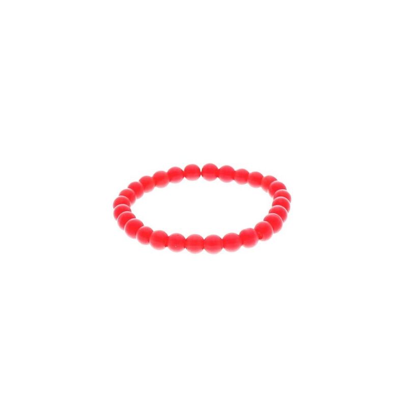 Red Matte Glass 6Mm By 28 Beads Held Byhigh Durability Rubber