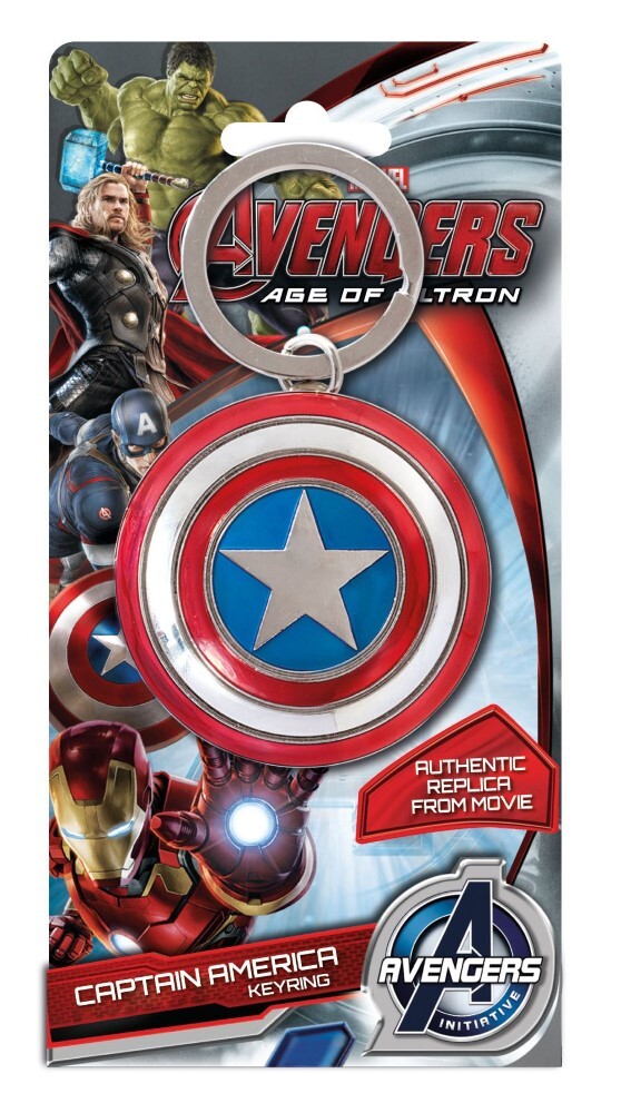 Captain America Shield Pewter Key Ring