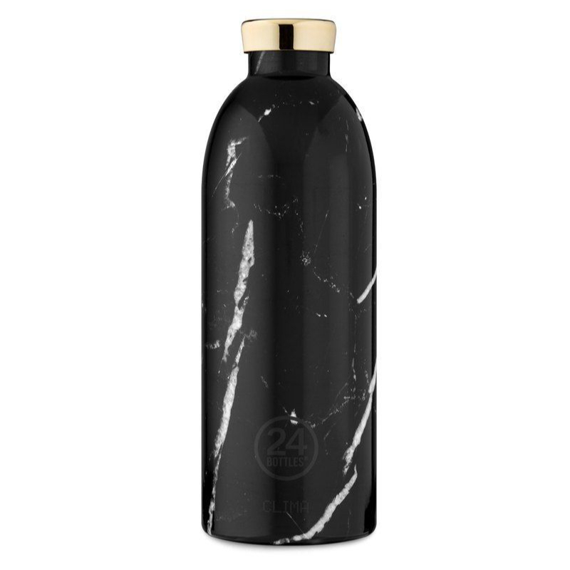 24 Bottles Clima 850ml Stainless Steel Vacuum Insulated Double Wall Black Marble