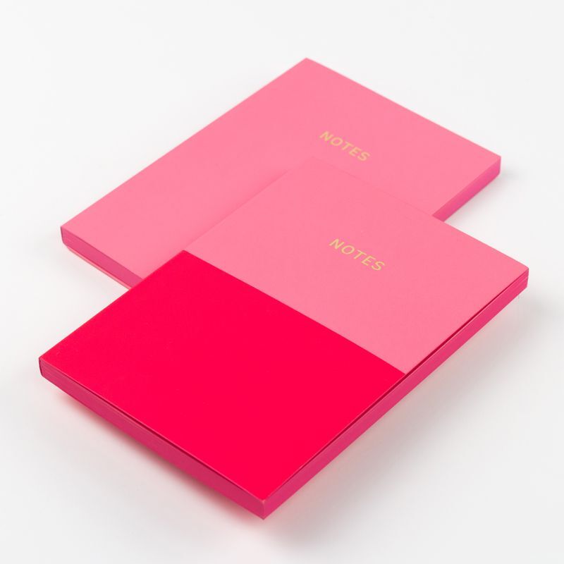 مجموعة من دفتري ملاحظات كلربلوك بلون زهري/أحمر زهري ثنائي بحجم A6 من جو ستيشنري