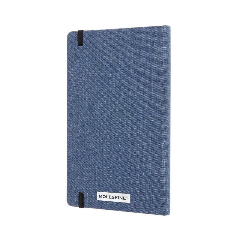 دفتر ملاحظات مولسكن 8058647626246 إصدار محدود حجم كبير غلاف خارجي صلب من قماش الجينز باللون الأزرق انتويرب